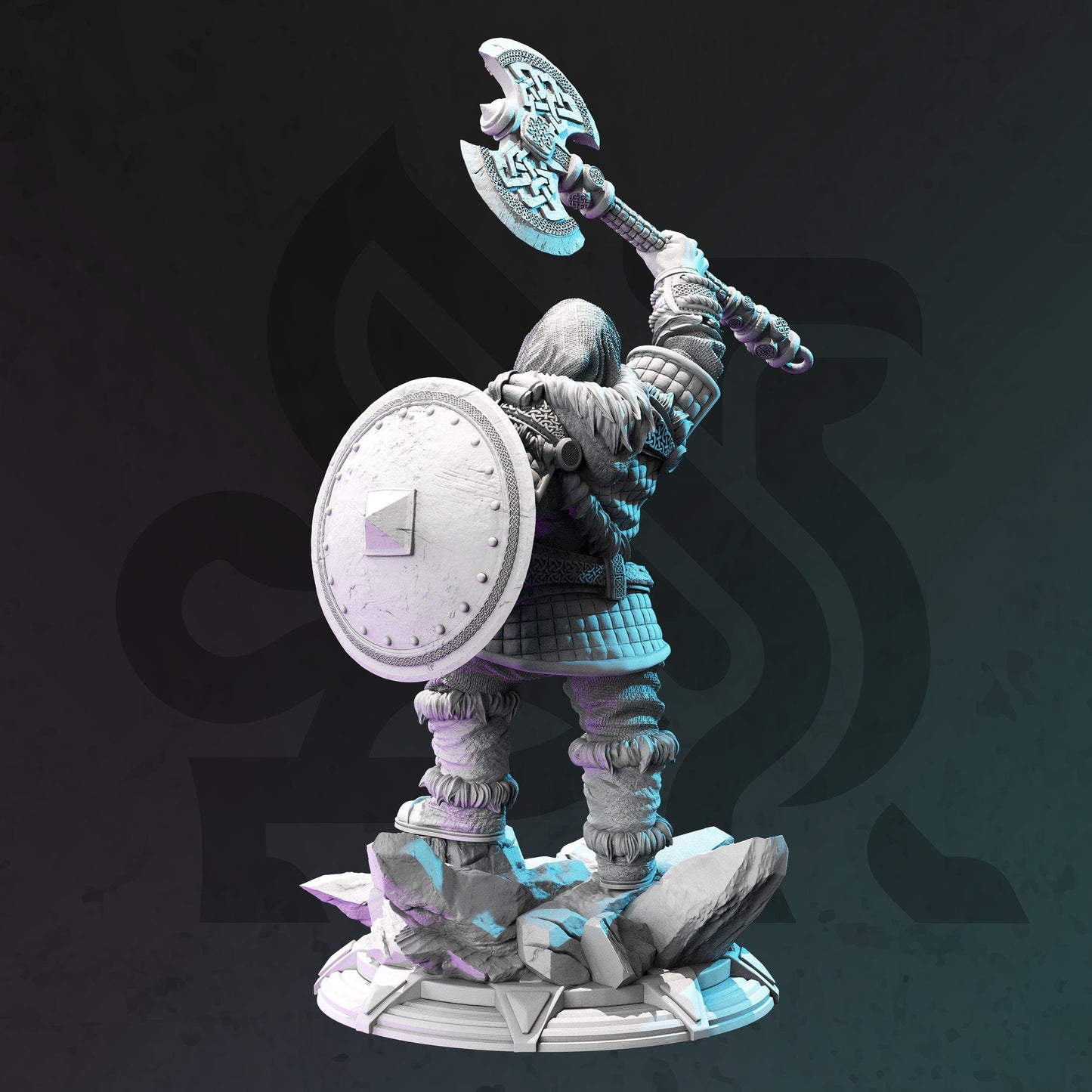 Dwarf Cleric - Ziln Sharp Axe Warrior Figure with base print 3d 12k miniature Gift Idea mini | Dungeons & Dragons | Tabletop | DM Stash