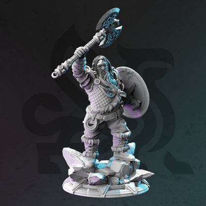 Dwarf Cleric - Ziln Sharp Axe Warrior Figure with base print 3d 12k miniature Gift Idea mini | Dungeons & Dragons | Tabletop | DM Stash