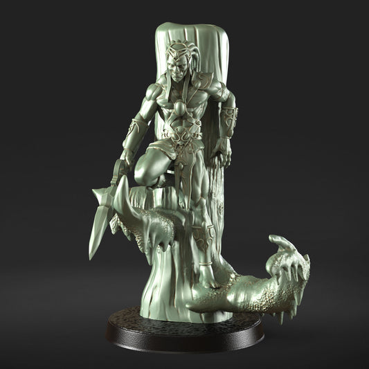 Erin - Forest Warrior + Tree Figure 12k + Base + BONUS Print 3D RPG Miniature Gift Idea mini | Dungeons & Dragons | Tabletop | RN Estudio