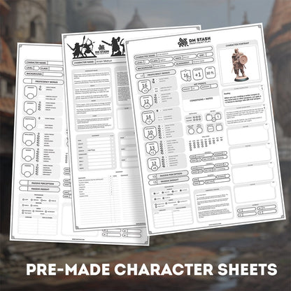 DND 5e Starter Campaign - Full Set 14 Figures + maps + character sheets RPG 3d 12k miniature | Dungeons & Dragons | Tabletop | DM Stash