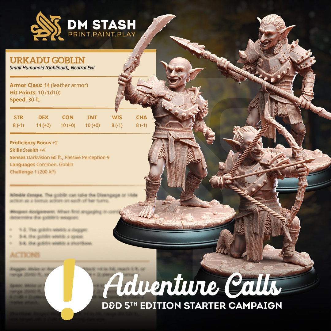 DND 5e Starter Campaign - Full Set 14 Figures + maps + character sheets RPG 3d 12k miniature | Dungeons & Dragons | Tabletop | DM Stash