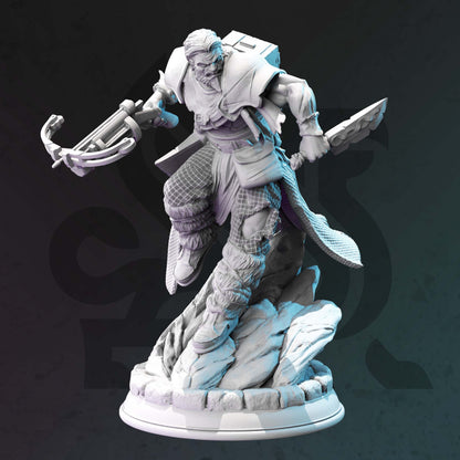 Jorrick - Ranger Warrior w Necrotic var. Figure with base print 3d 12k miniature Gift Idea mini | Dungeons & Dragons | Tabletop | DM Stash