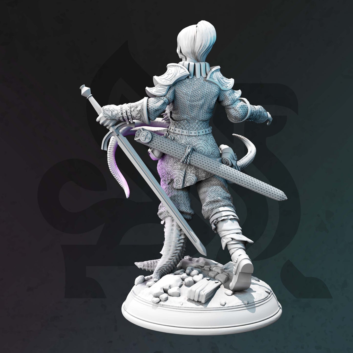 Shapeshifter Ranger - Adana White 2 var Figure with base print 3d 12k miniature Gift Idea mini | Dungeons & Dragons | Tabletop | DM Stash