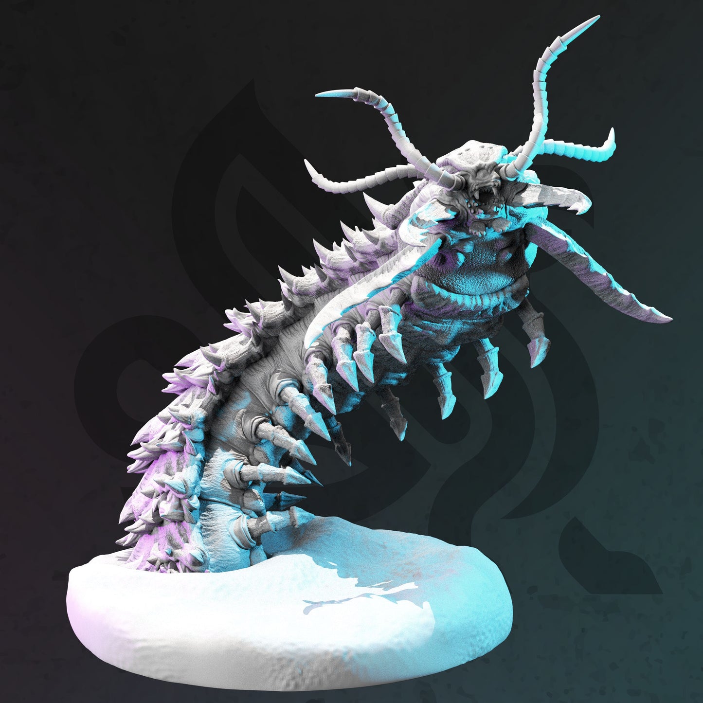 Insectoid - Nix Centipede Monster HUGE Figure with base print 3d 12k miniature Gift Idea mini | Dungeons & Dragons | Tabletop | DM Stash