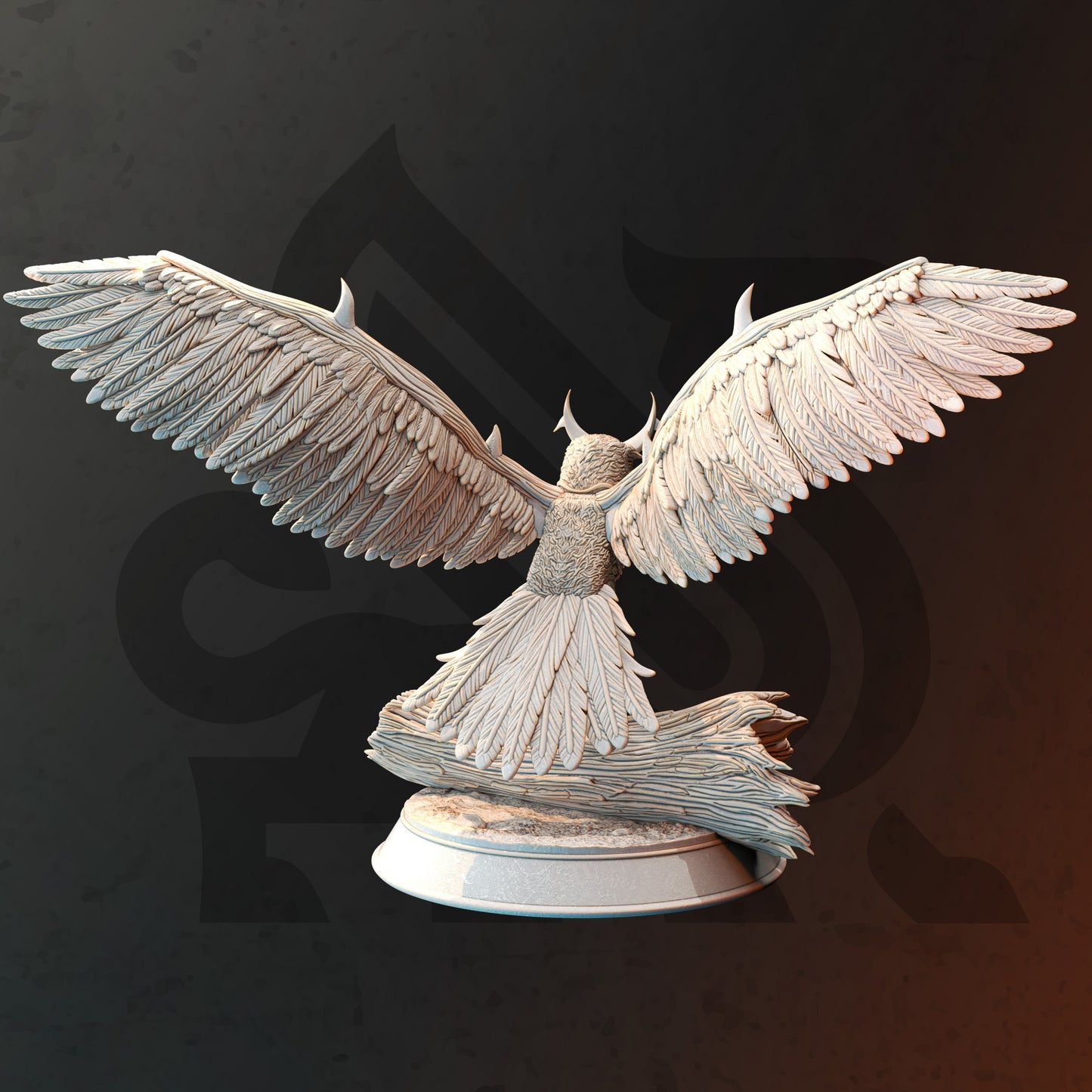 Great Owl Spirit - The Moon Devil Figure 12k + Base Print 3D RPG Miniature Gift Idea mini | Dungeons & Dragons | Tabletop | DM Stash