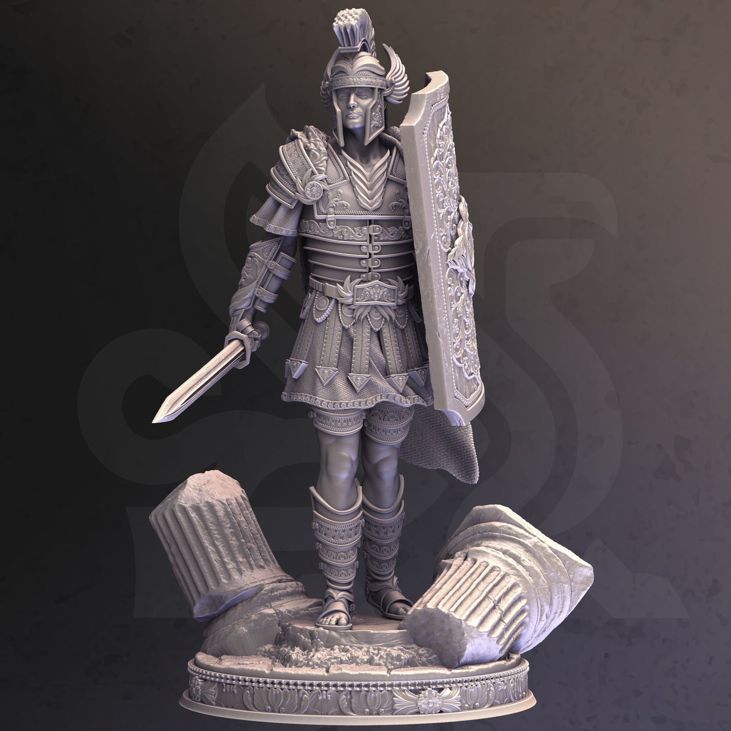 Imperial Centurion - Trellus Tacitus Figure + base + BONUS print 3d 12k miniature Gift Idea mini | Dungeons & Dragons | Tabletop | DM Stash