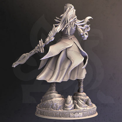 Hex Bladed Warlock - Elaina Naire Figure + base + BONUS print 3d 12k miniature Gift Idea mini | Dungeons & Dragons | Tabletop | DM Stash