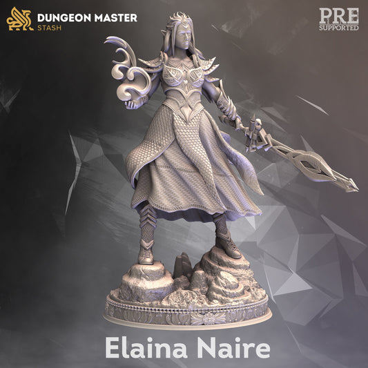 Hex Bladed Warlock - Elaina Naire Figure + base + BONUS print 3d 12k miniature Gift Idea mini | Dungeons & Dragons | Tabletop | DM Stash