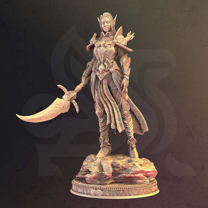 Elven Paladin of War - Tyriana Figure + base + BONUS print 3d 12k miniature Gift Idea mini | Dungeons & Dragons | Tabletop | DM Stash