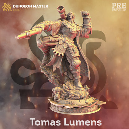 Half-Orc Artificer - Tomas Lumens Gun Figure + base + BONUS print 3d 12k miniature Gift Idea mini | Dungeons & Dragons | Tabletop | DM Stash