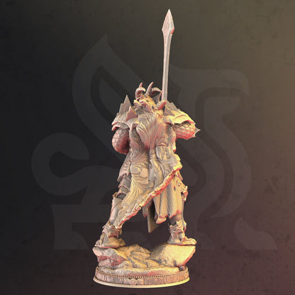 Dragonborn Paladin - Krimmdar Warrior Figure + base + BONUS print 3d 12k miniature Gift Idea mini | Dungeons & Dragons | Tabletop | DM Stash