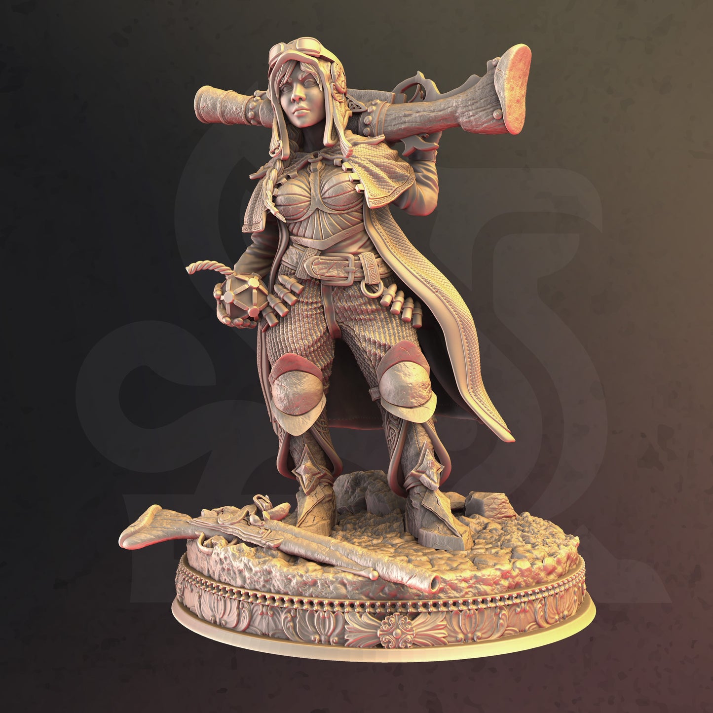 Dwarven Hunter and Ranger - Brumhilda Figure + base + BONUS print 3d 12k miniature Gift Idea mini | Dungeons & Dragons | Tabletop | DM Stash