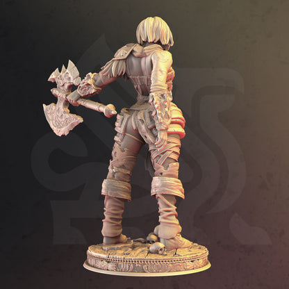 Goliath Barbarian - Agga Warrior Figure + base + BONUS print 3d 12k miniature Gift Idea mini | Dungeons & Dragons | Tabletop | DM Stash