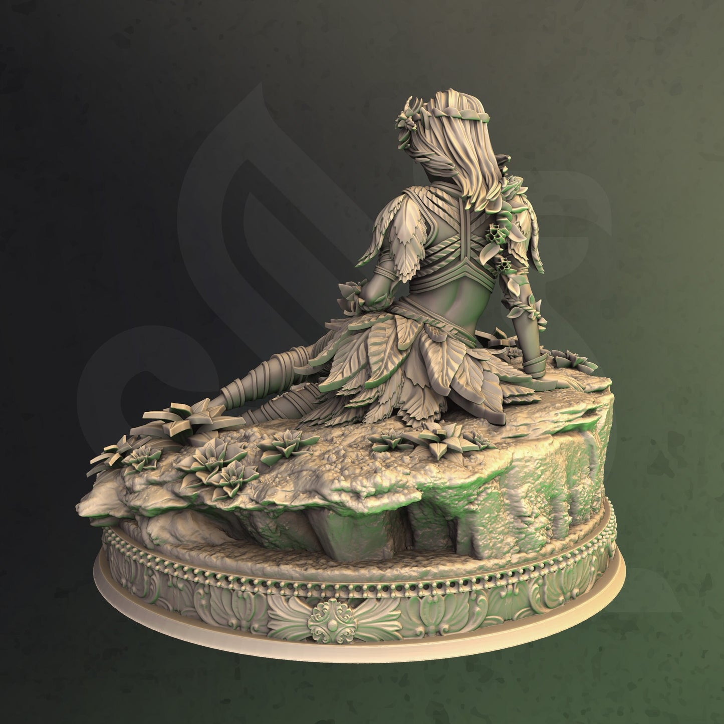 Young Elven Druid - Verina Lady Figure + base + BONUS print 3d 12k miniature Gift Idea mini | Dungeons & Dragons | Tabletop | DM Stash