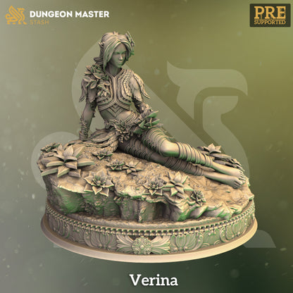 Young Elven Druid - Verina Lady Figure + base + BONUS print 3d 12k miniature Gift Idea mini | Dungeons & Dragons | Tabletop | DM Stash