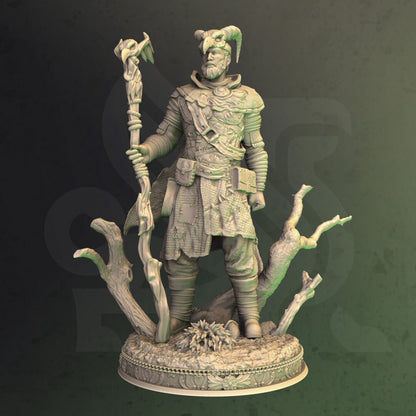 Tiefling Druid - Noranor Wanderer Figure + base + BONUS print 3d 12k miniature Gift Idea mini | Dungeons & Dragons | Tabletop | DM Stash