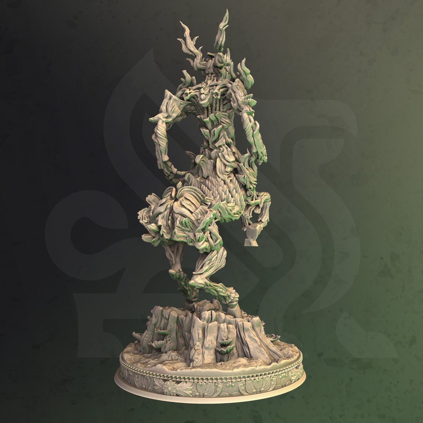 Angered Forest Spirit - Melwyn Horse Figure + base + BONUS print 3d 12k miniature Gift Idea mini | Dungeons & Dragons | Tabletop | DM Stash