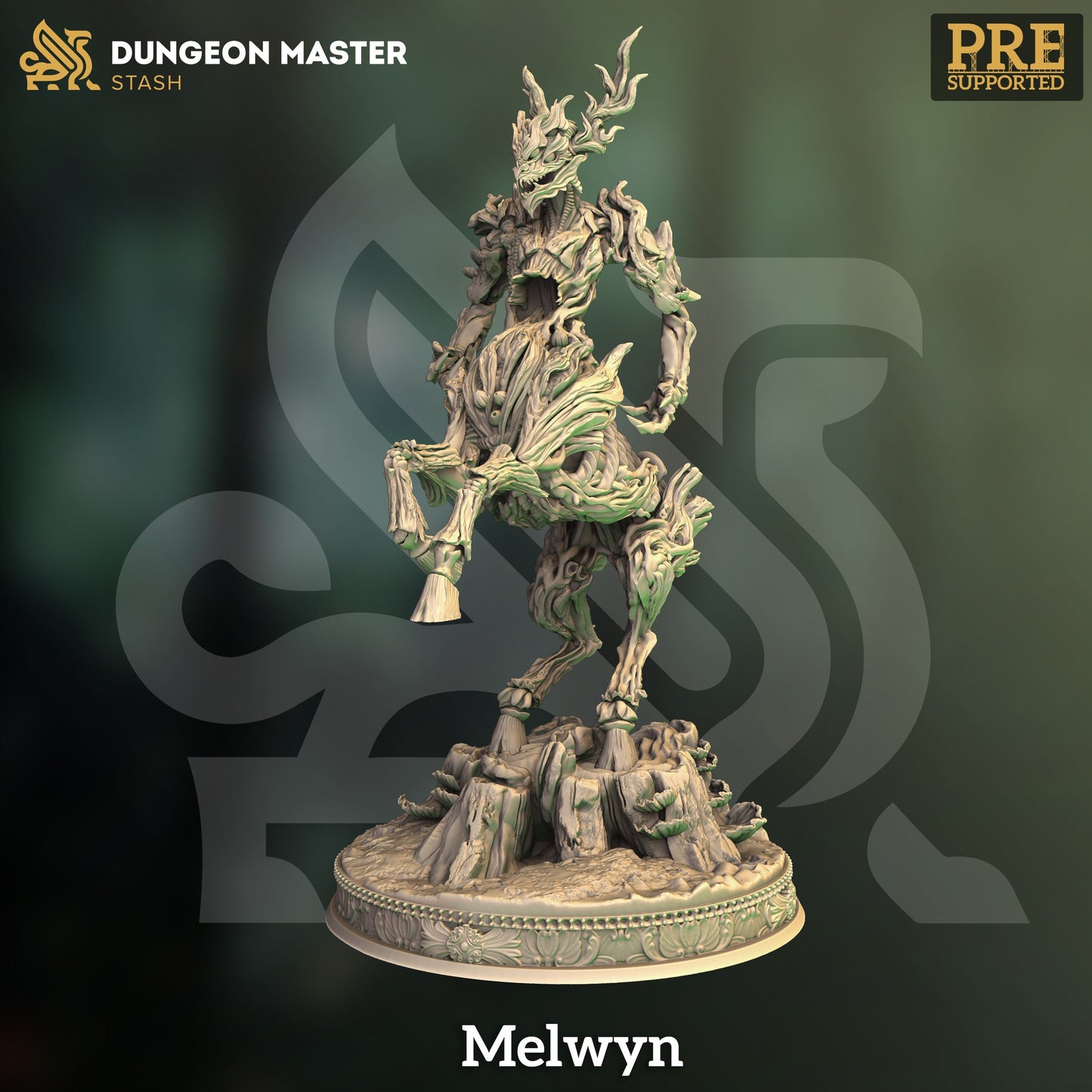 Angered Forest Spirit - Melwyn Horse Figure + base + BONUS print 3d 12k miniature Gift Idea mini | Dungeons & Dragons | Tabletop | DM Stash