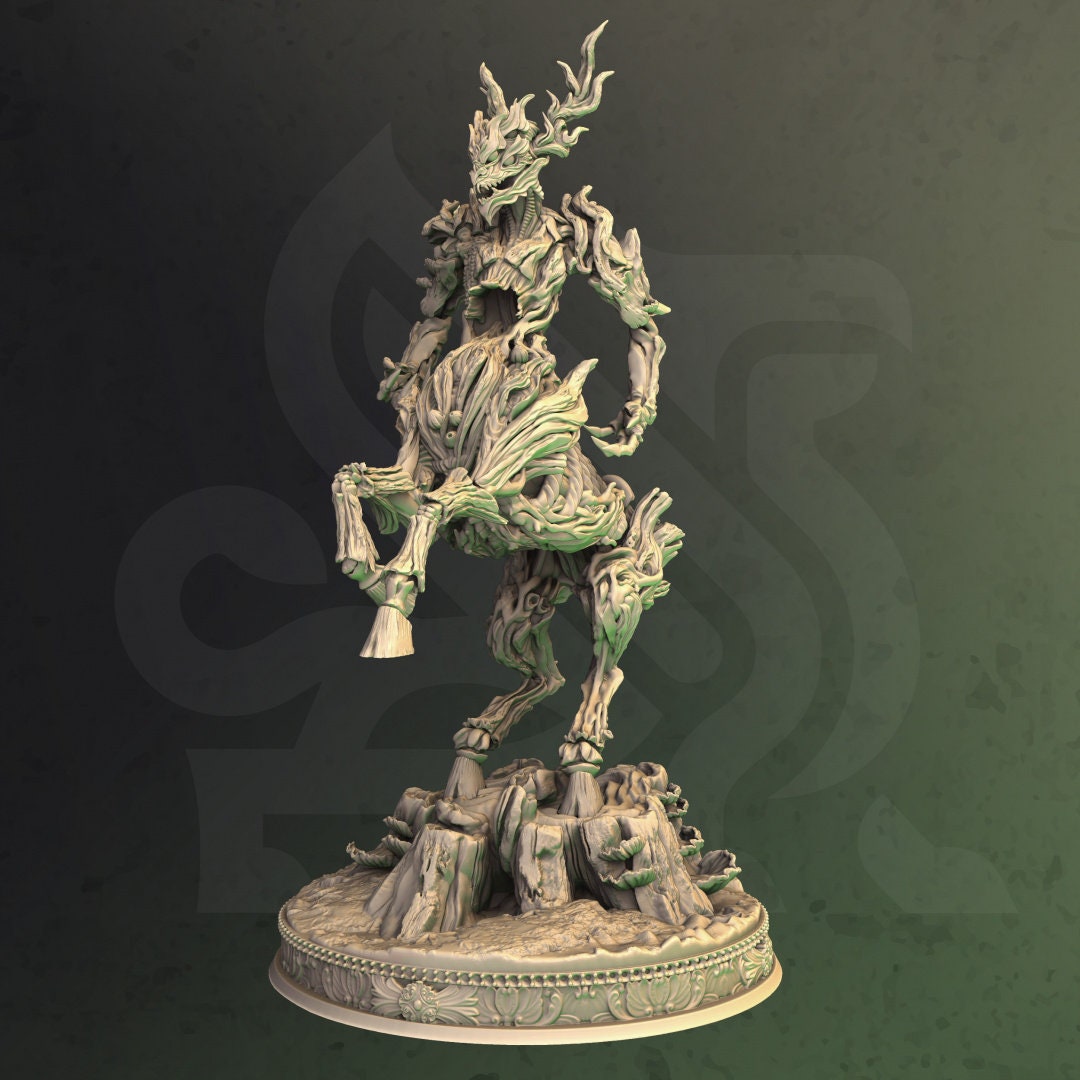 Angered Forest Spirit - Melwyn Horse Figure + base + BONUS print 3d 12k miniature Gift Idea mini | Dungeons & Dragons | Tabletop | DM Stash