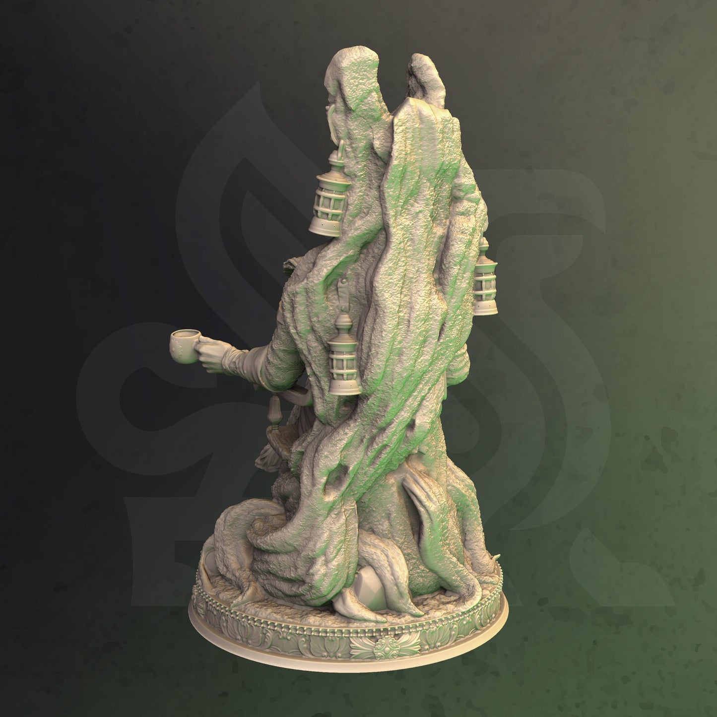 Satyr/Faun Trickster - Markamin Chair Figure + base + BONUS print 3d 12k miniature Gift Idea mini | Dungeons & Dragons | Tabletop | DM Stash