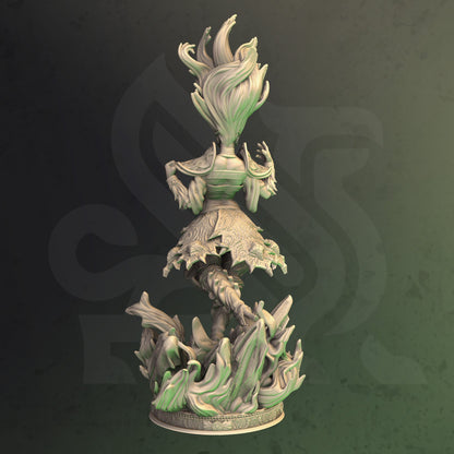 Fiery Sorceress - Erimila Mage Figure + base + BONUS print 3d 12k miniature Gift Idea mini | Dungeons & Dragons | Tabletop | DM Stash