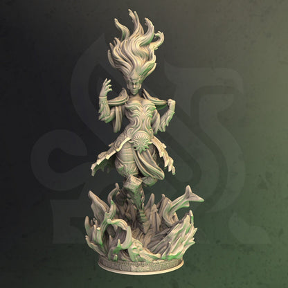 Fiery Sorceress - Erimila Mage Figure + base + BONUS print 3d 12k miniature Gift Idea mini | Dungeons & Dragons | Tabletop | DM Stash