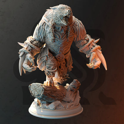 Werebear Bearserker Barbarian Hilda Bjornstain Figure 12k + Base Print 3D RPG Miniature Gift Idea mini  Dungeons & Dragons Tabletop DM Stash