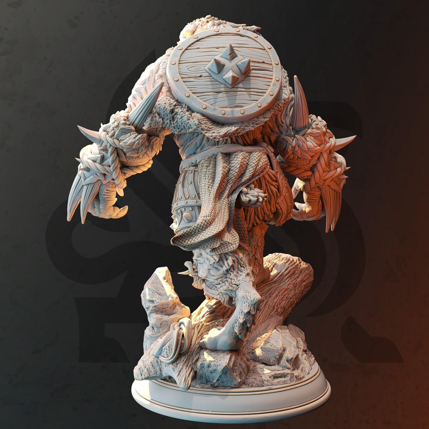 Werebear Bearserker Barbarian Hilda Bjornstain Figure 12k + Base Print 3D RPG Miniature Gift Idea mini  Dungeons & Dragons Tabletop DM Stash