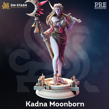 Drow Moon Priestess - Kadna Glyndrel Figure 12k + Base Print 3D RPG Miniature Gift Idea mini | Dungeons & Dragons | Tabletop DM Stash