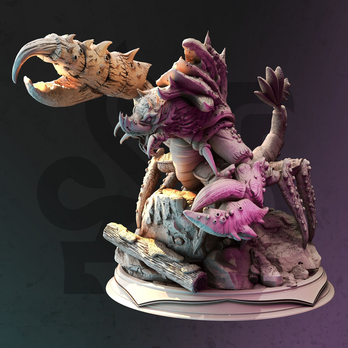 Underdark Crustacean Bartrok Monster LARGE Figure 12k + Base Print 3D RPG Miniature Gift Idea mini | Dungeons & Dragons | Tabletop DM Stash