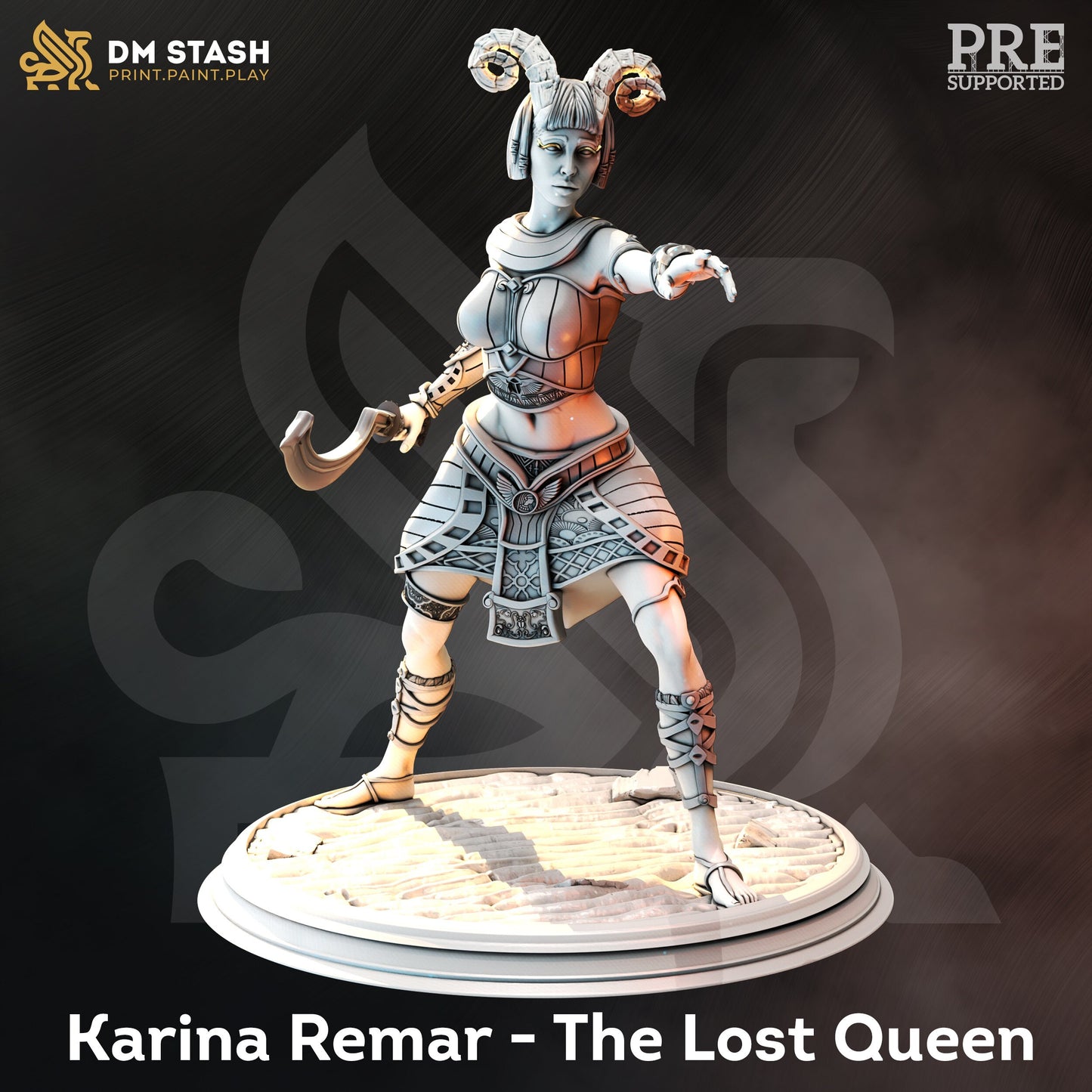 Exotic Tiefling Warlock - Karina Remar Figure 12k + Base Print 3D RPG Miniature Gift Idea mini | Dungeons & Dragons | Tabletop | DM Stash