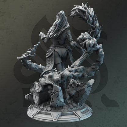 Avatar of Maethromin Mage - Kitarlia Figure 12k + Base Print 3D RPG Miniature Gift Idea mini | Dungeons & Dragons | Tabletop | DM Stash