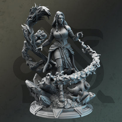 Avatar of Maethromin Mage - Kitarlia Figure 12k + Base Print 3D RPG Miniature Gift Idea mini | Dungeons & Dragons | Tabletop | DM Stash