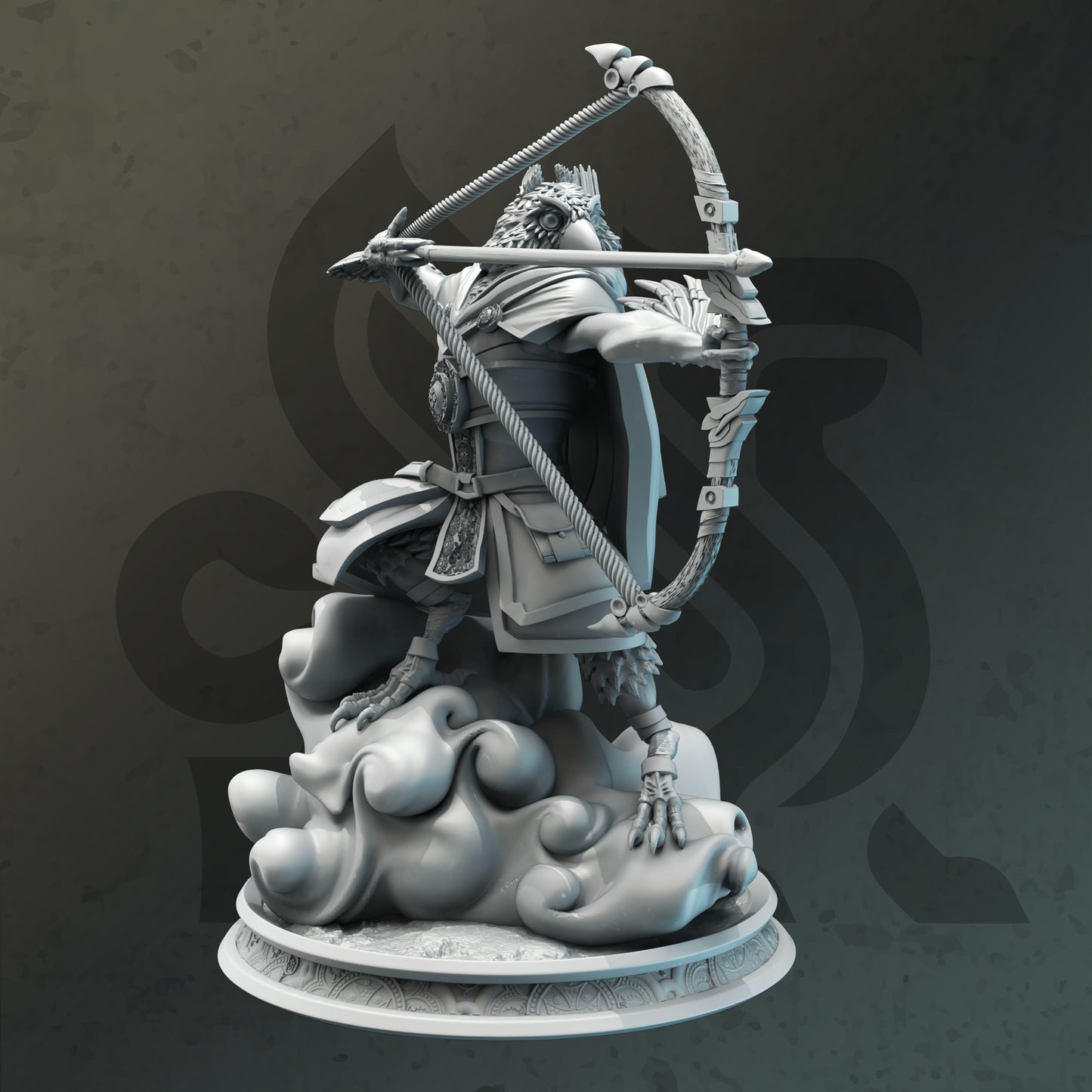 Birdfolk Ranger Archer Owl - Akataka Figure 12k + Base Print 3D RPG Miniature Gift Idea mini | Dungeons & Dragons | Tabletop | DM Stash