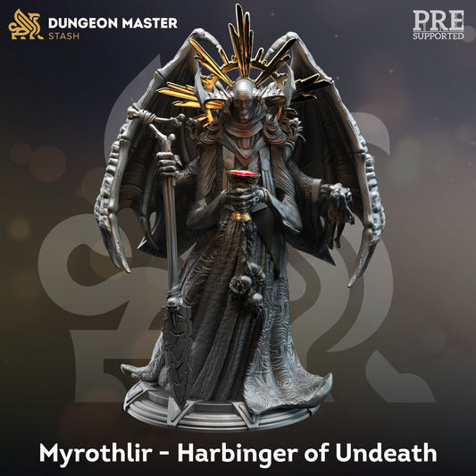 Arch Lich of Undeath - Myrothlir Death Demon Figure 12k + Base Print 3D RPG Miniature Gift Idea mini | Dungeons & Dragons  Tabletop DM Stash