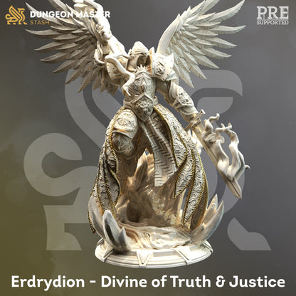 Arch Angel of Justice Erdrydion Angel Knight Figure 12k + Base Print 3D RPG Miniature Gift Idea mini | Dungeons & Dragons  Tabletop DM Stash