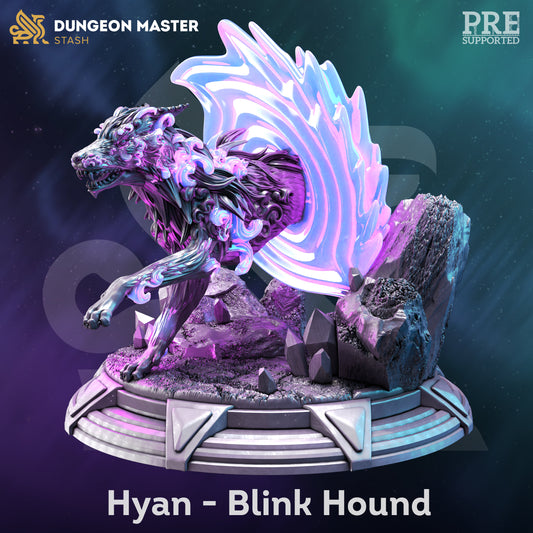 Blink Hound - Hyan mystic creature wolf Figure 12k + Base Print 3D RPG Miniature Gift Idea mini | Dungeons & Dragons  Tabletop DM Stash