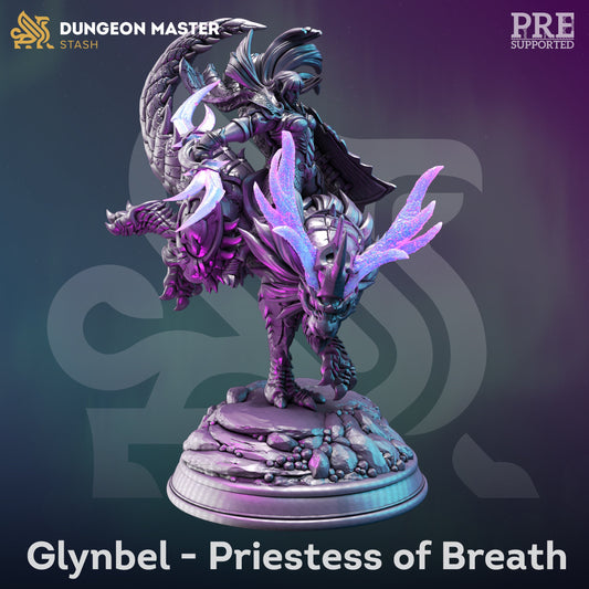 Mounted High Elf Priestess - Glynbel Archer LARGE Figure 12k + Base Print 3D RPG Miniature Gift Idea | Dungeons & Dragons  Tabletop DM Stash