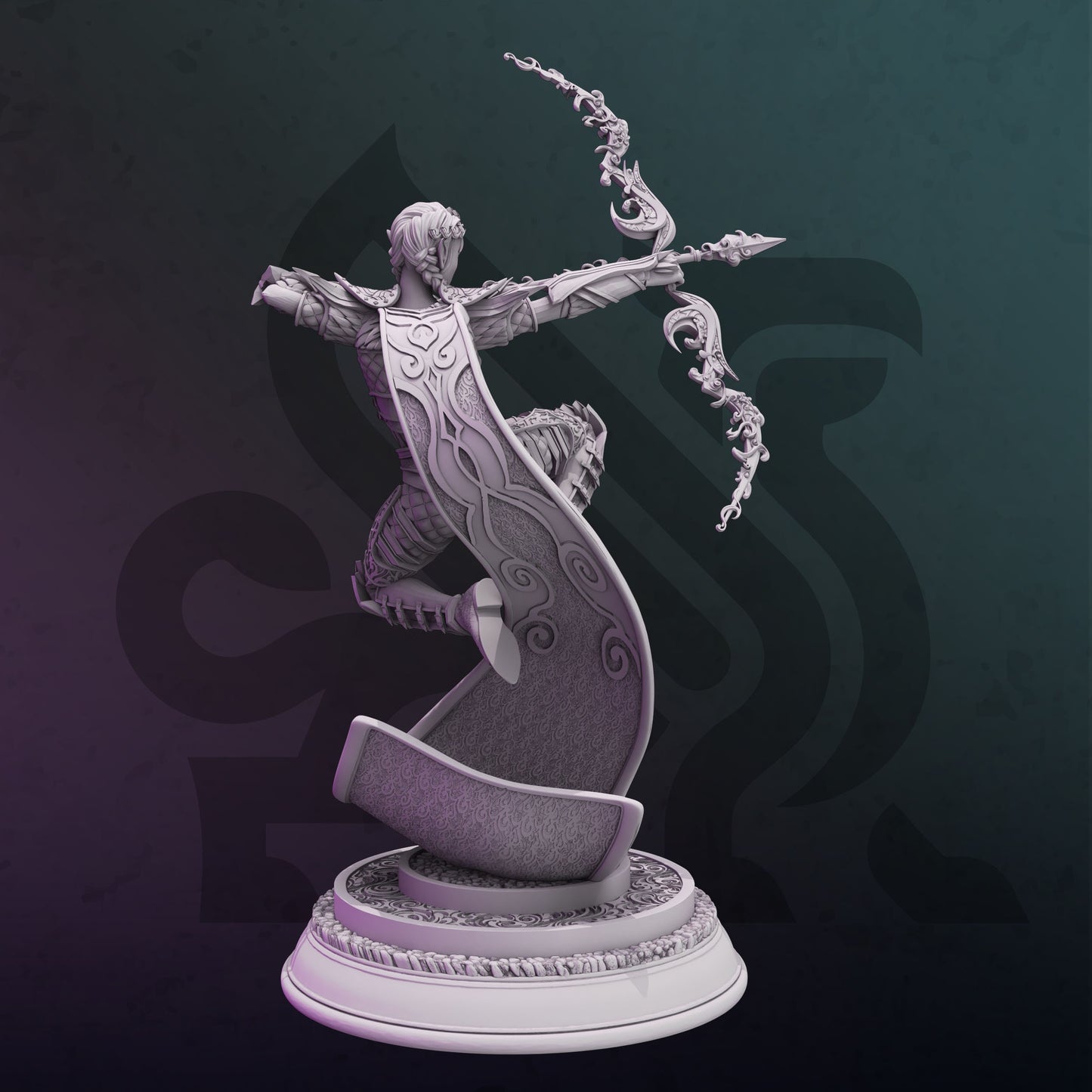 Arcane Ranger - Elexana Elf Archer Figure 12k + Base Print 3D RPG Miniature Gift Idea | Dungeons & Dragons mini | Tabletop | DM Stash