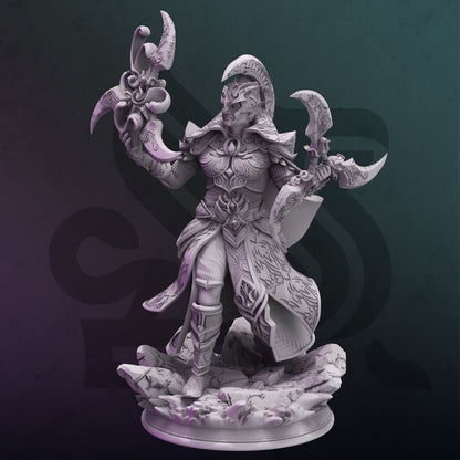 High Elf Eldritch Knight - Aulten Dros Figure 12k + Base Print 3D RPG Miniature Gift Idea | Dungeons & Dragons mini | Tabletop | DM Stash