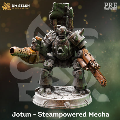 Steampunk Mech - Jotun Figure with base print 3d 12k miniature Gift Idea mini | Dungeons & Dragons | Tabletop | DM Stash