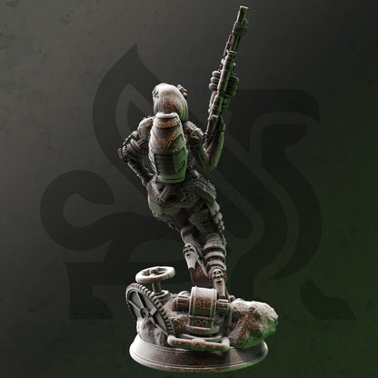 Steampunk Sniper - Aldith Soldier Girl Figure with base print 3d 12k miniature Gift Idea mini | Dungeons & Dragons | Tabletop DM Stash