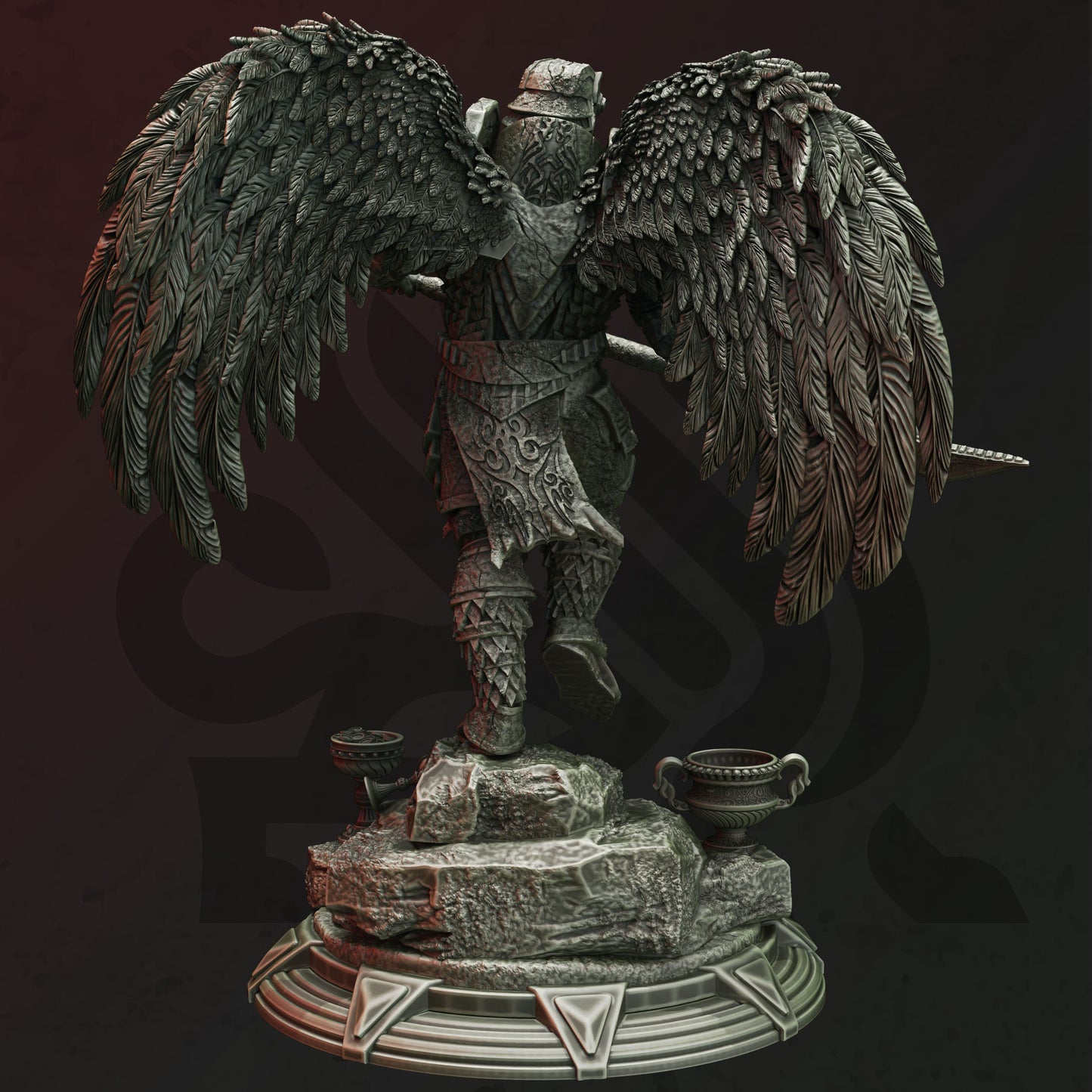 Celestial Warrior Statue Torde Gatekeeper HUGE Figure with base print 3d 12k miniature Gift Idea mini | Dungeons & Dragons Tabletop DM Stash