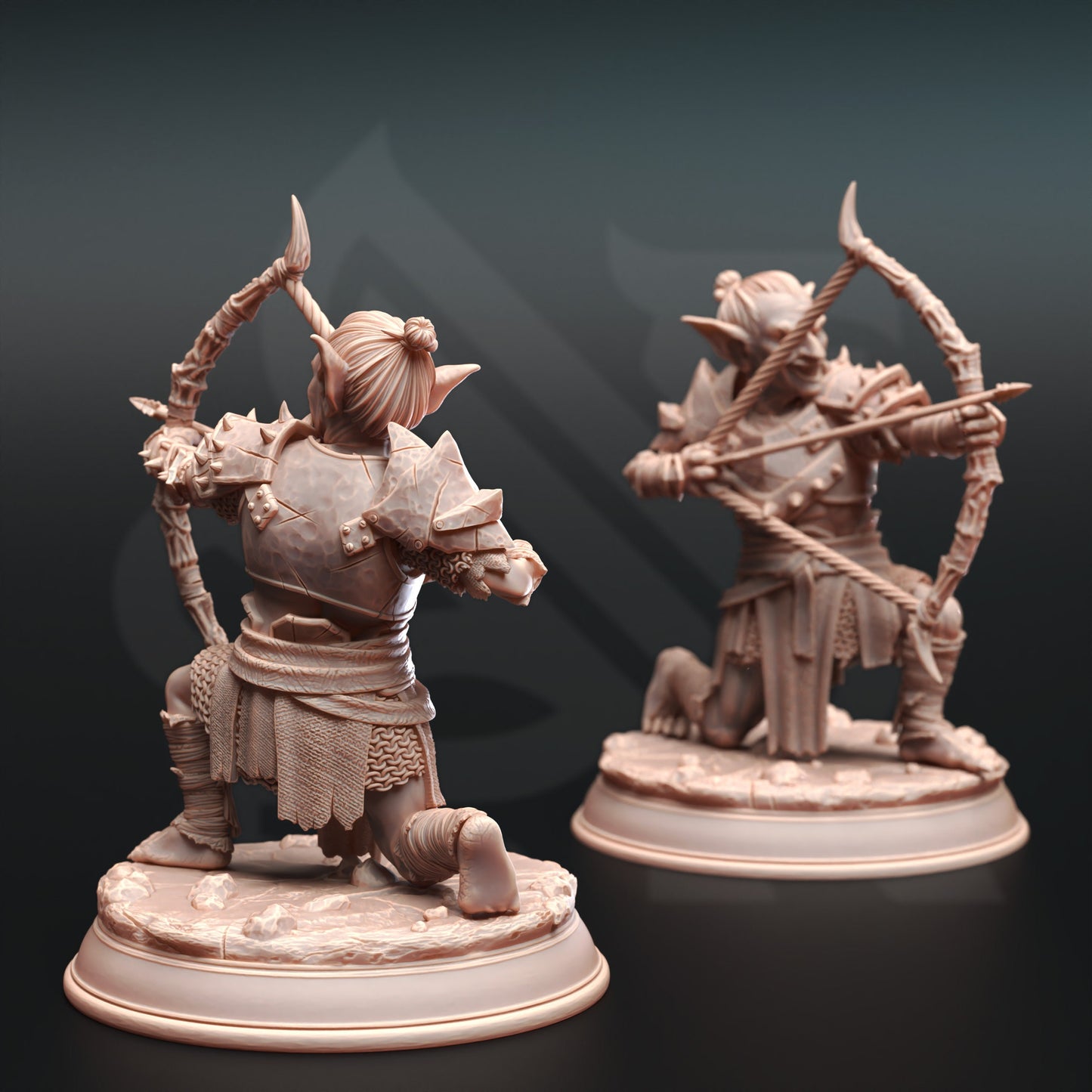 Goblin Bandits - Urkadu Goblins Warrior Trio Figure with base print 3d 12k miniature Gift Idea mini | Dungeons & Dragons | Tabletop DM Stash