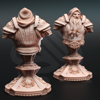 BUST -Dwarven Life Cleric - Tors of Delvdor 120mm tall figure print 3d 12k miniature Gift Idea Dungeons and Dragons Tabletop DM Stash