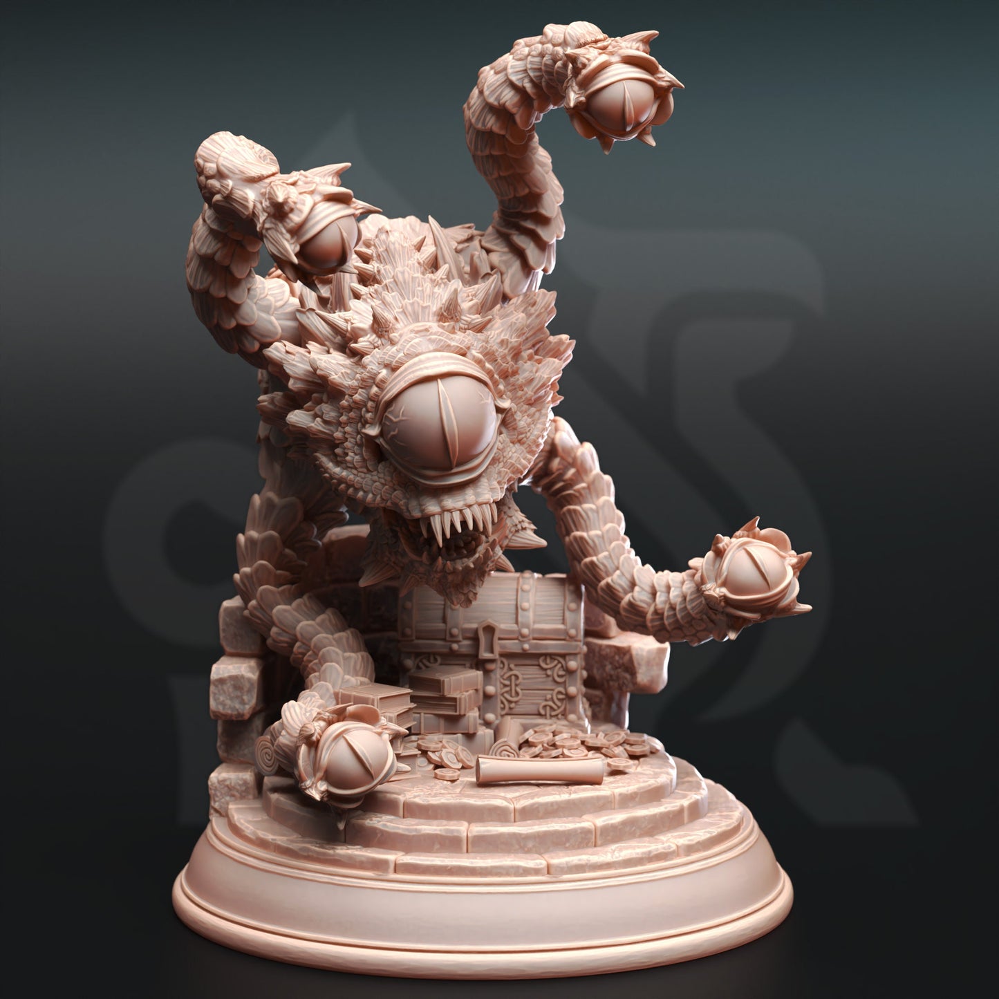 Aberrant Eye - The Observer Monster HUGE Figure with base print 3d 12k miniature Gift Idea mini | Dungeons & Dragons | Tabletop DM Stash