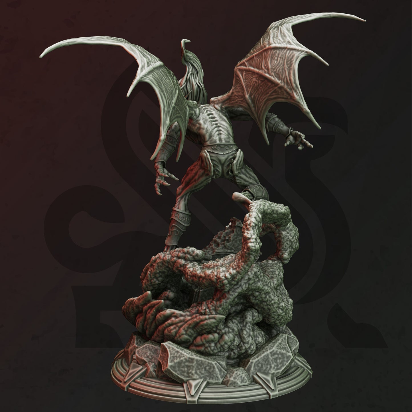 Elder Vampire - Etherian Bloody Monster Figure with base print 3d 12k miniature Gift Idea mini | Dungeons & Dragons | Tabletop DM Stash