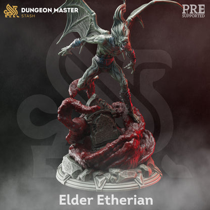 Elder Vampire - Etherian Bloody Monster Figure with base print 3d 12k miniature Gift Idea mini | Dungeons & Dragons | Tabletop DM Stash