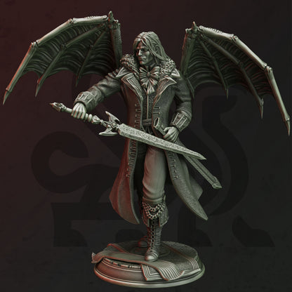 Noble Vampire - Duke Strauss Lord Knight Figure with base print 3d 12k miniature Gift Idea mini | Dungeons & Dragons | Tabletop DM Stash