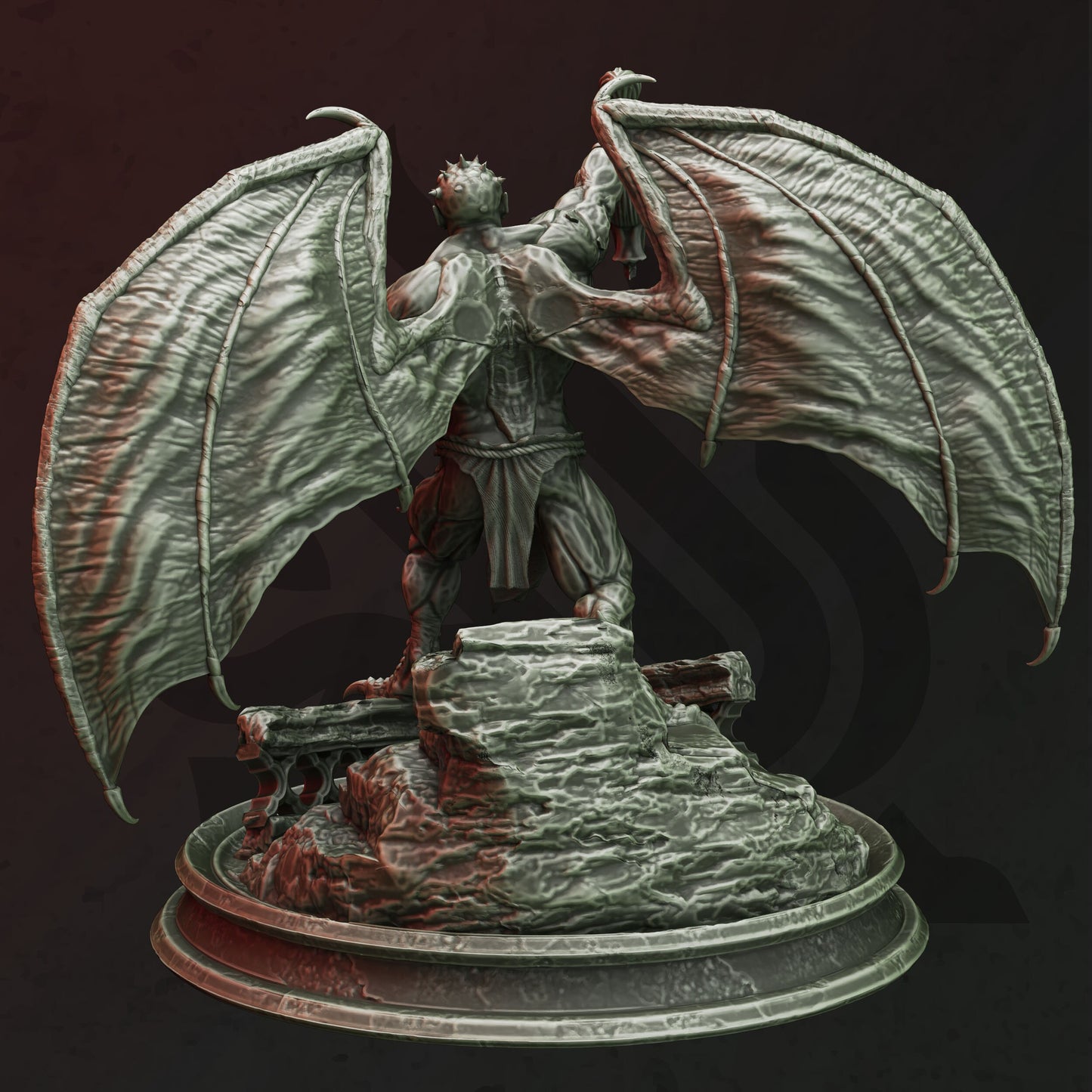 Cackling Gargoyle - Brohd Vampire King Figure with base print 3d 12k miniature Gift Idea mini | Dungeons & Dragons | Tabletop | DM Stash